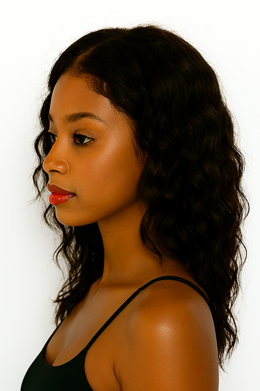 Beach Wave 4x4 Transparent Closure Wig