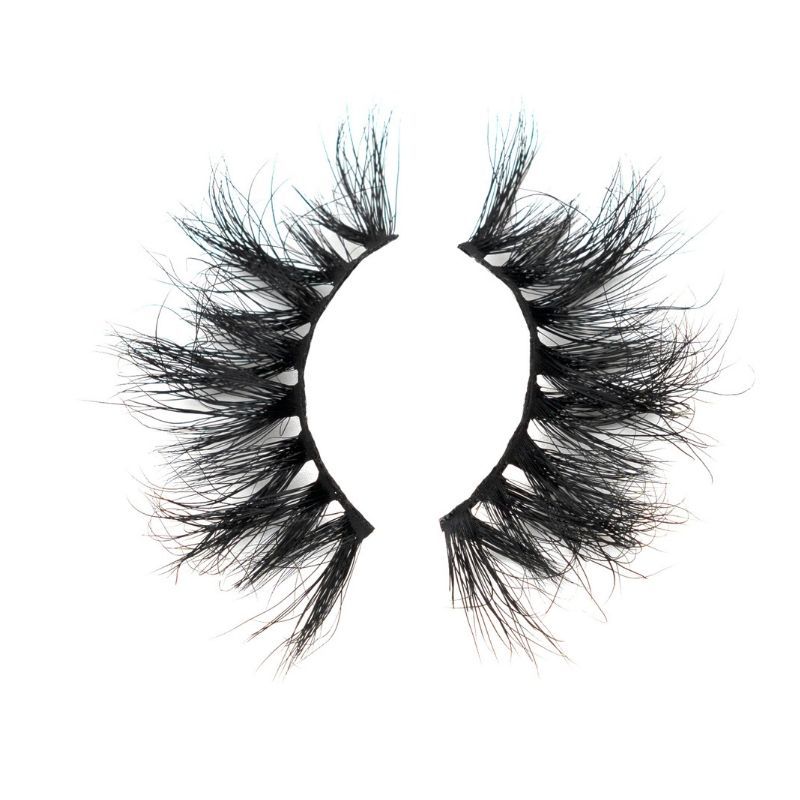 NEW BEAUTY DEPOT 25mm 3D mink lashes with fluffy, voluminous black fibers for dramatic eye makeup