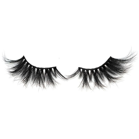 25mm 3D mink lashes by NEW BEAUTY DEPOT with voluminous and wispy design for dramatic eye look