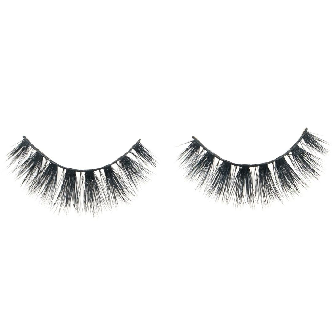 Pair of black 3D mink eyelashes by NEW BEAUTY DEPOT with full and fluffy design