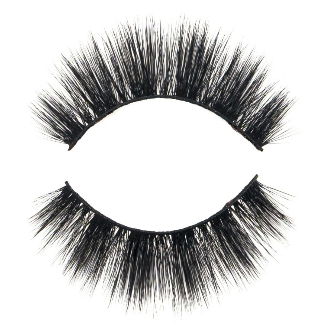 NEW BEAUTY DEPOT black 3D volume faux lashes with full, wispy design for dramatic eye look