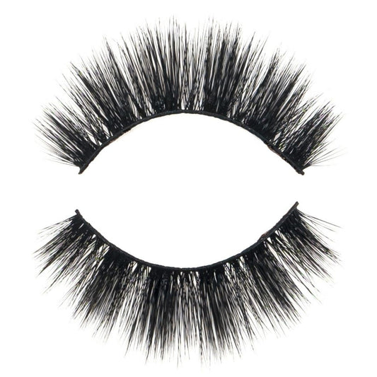NEW BEAUTY DEPOT black 3D volume faux lashes with full, wispy design for dramatic eye look