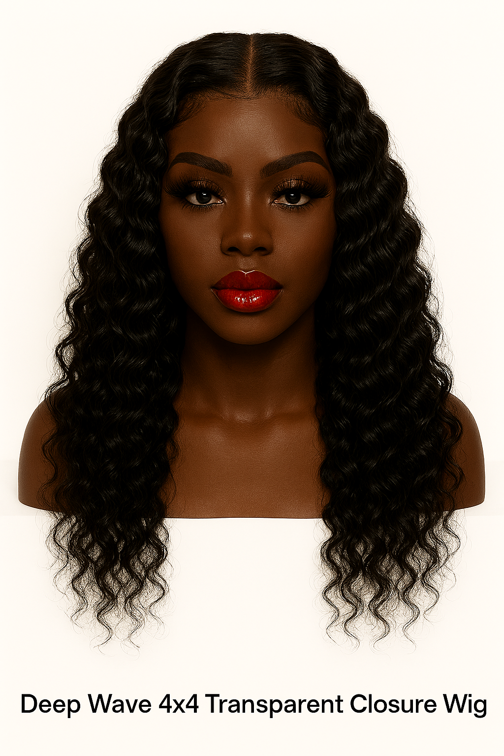 Deep Wave 4x4 Transparent Closure Wig