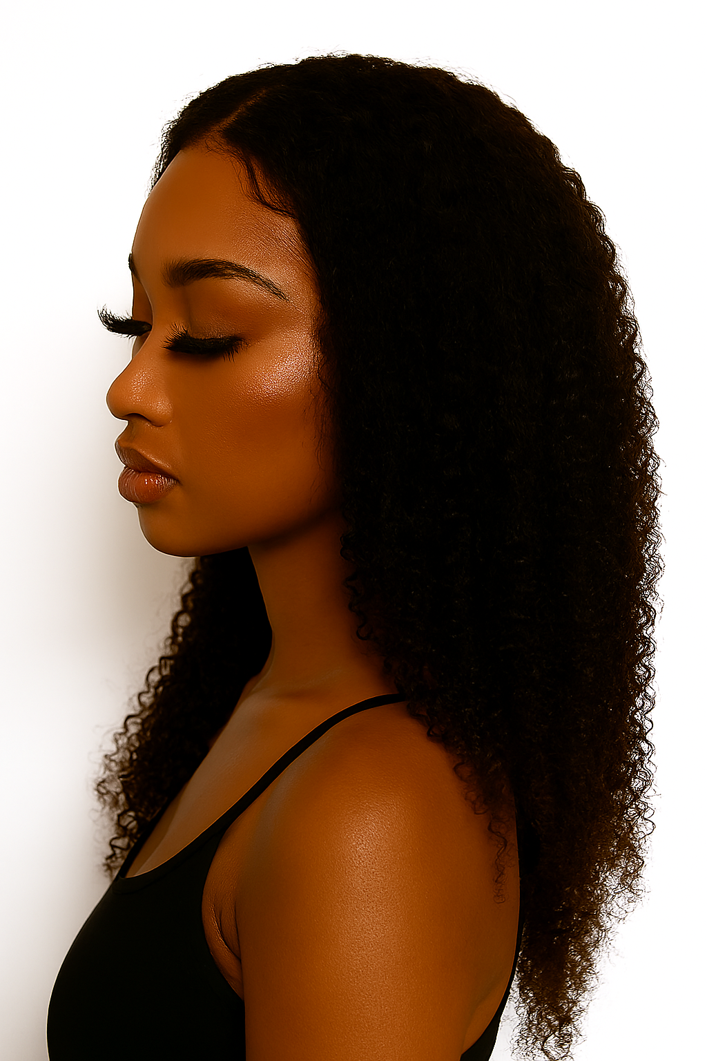 Kinky Curly 4x4 Transparent Closure Wig