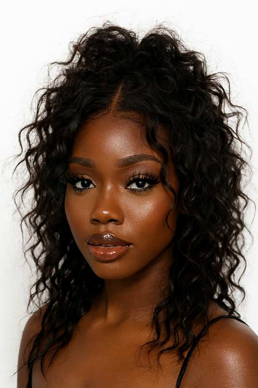 Messy Curl 4x4 Transparent Closure Wig