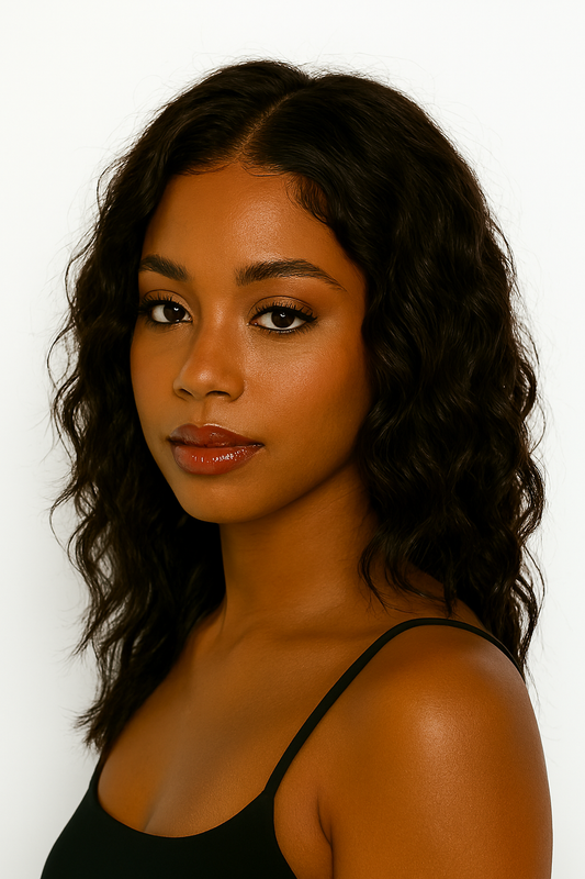 Beach Wave 4x4 Transparent Closure Wig