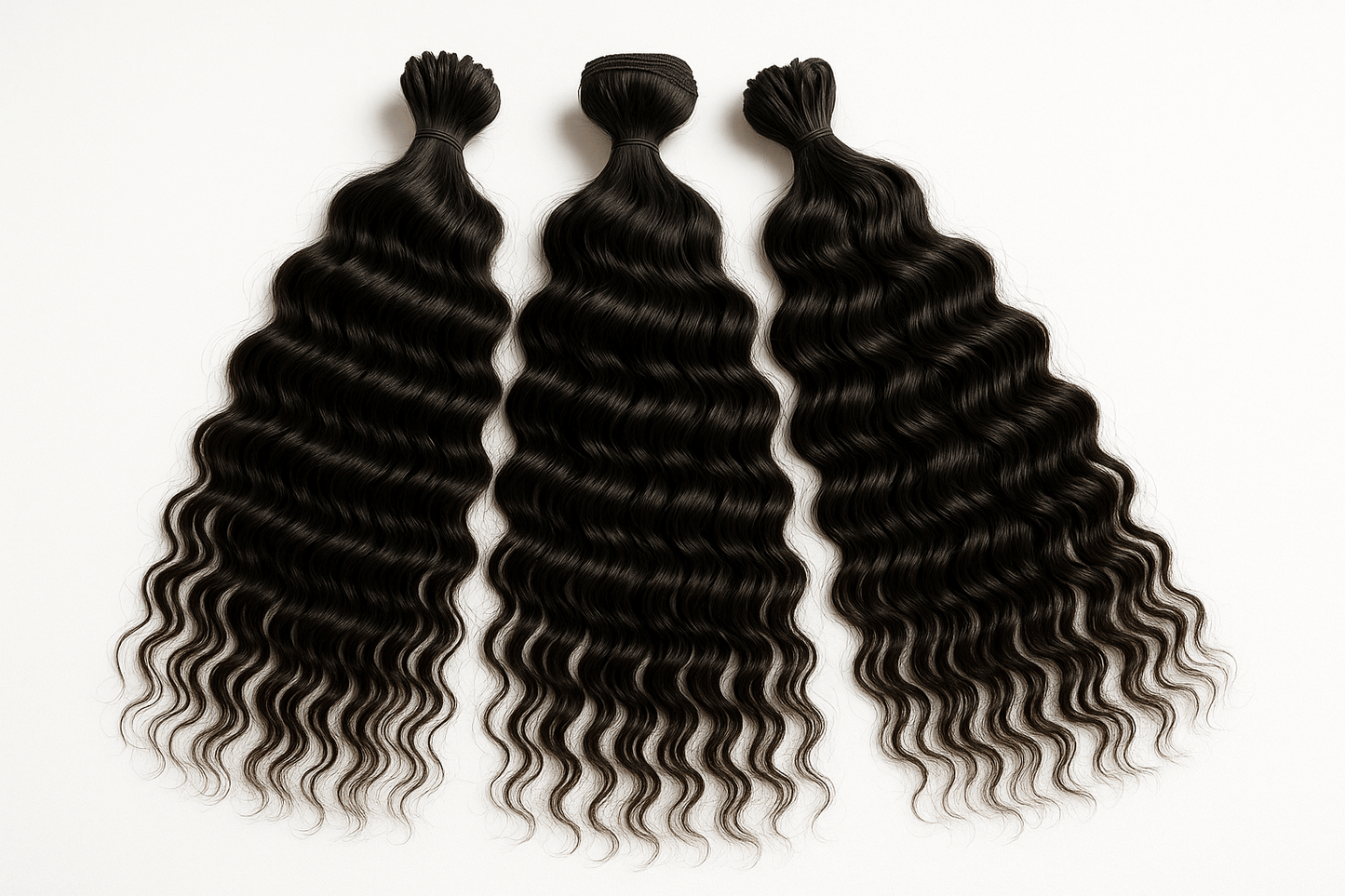create a Hd picture of Raw Vietnamese Ripple Curly Bulk Human Hair Extensions