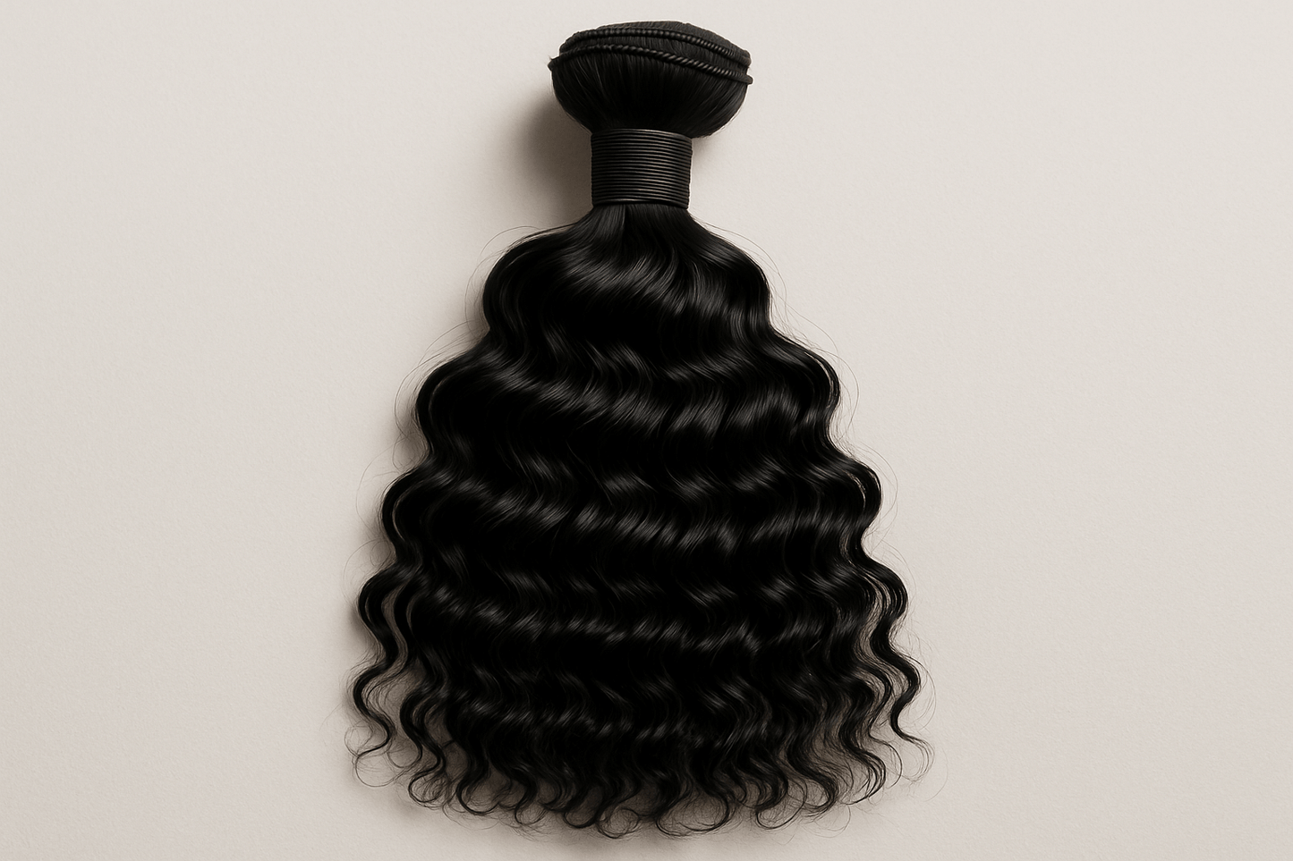 create a single bundle black with a black tie down of Raw Vietnamese Ripple Curly Bulk Human Hair Extensions