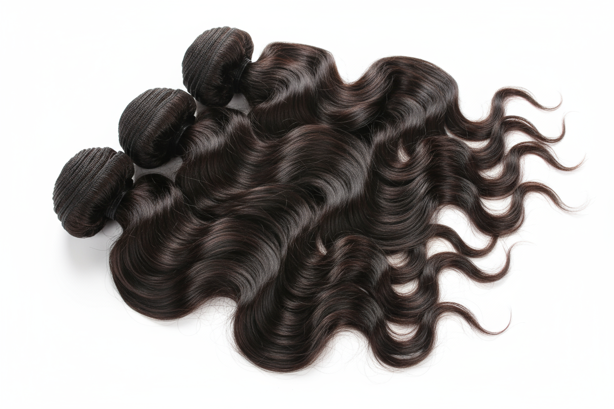 create an hd photo of a Brazilian Body Wave Raw Hair