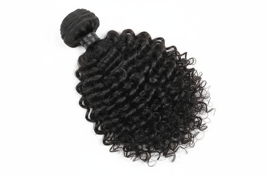 create hd bundle of Indian Curly Hair Extensions on white background