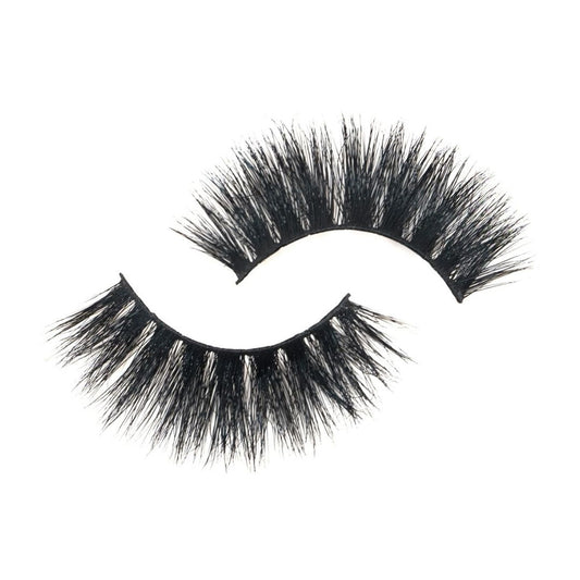 Pair of black Dubai 3D mink lashes with full volume and dramatic length