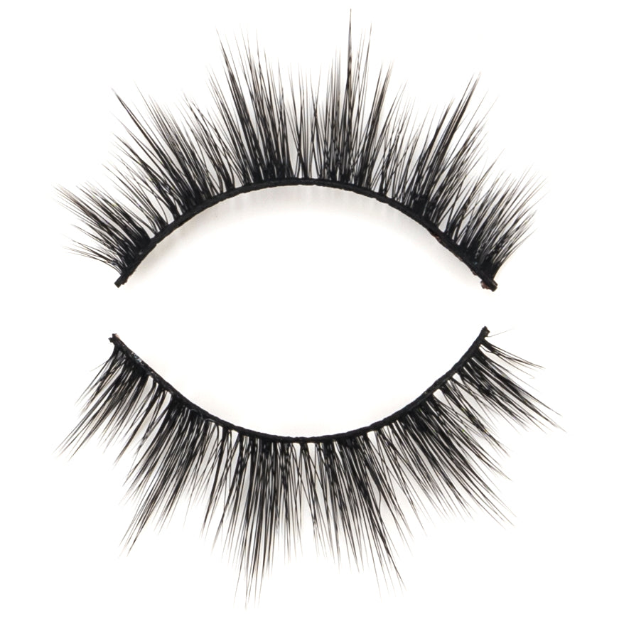 NEW BEAUTY DEPOT black faux 3D volume lashes with full and wispy design for dramatic eye look