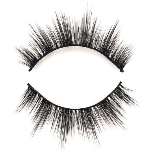 NEW BEAUTY DEPOT black faux 3D volume lashes with full and wispy design for dramatic eye look