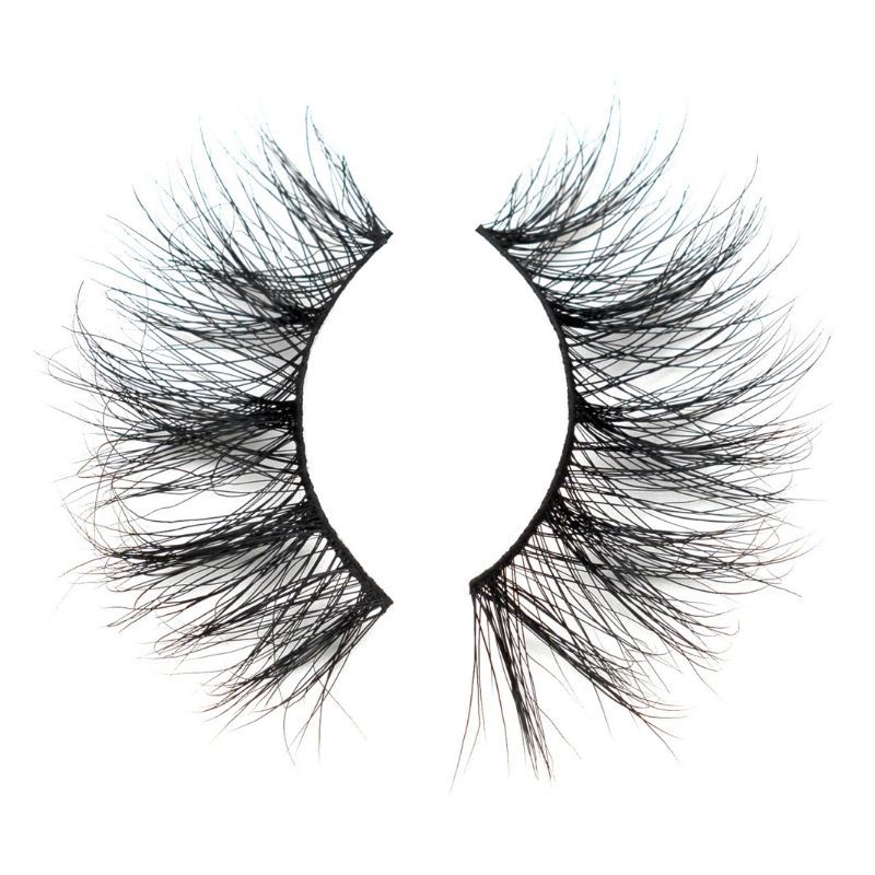 25mm 3D mink lashes from NEW BEAUTY DEPOT with voluminous and wispy black fibers