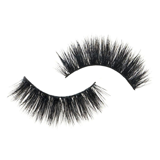 Pair of black 3D mink lashes from NEW BEAUTY DEPOT with voluminous and fluffy design