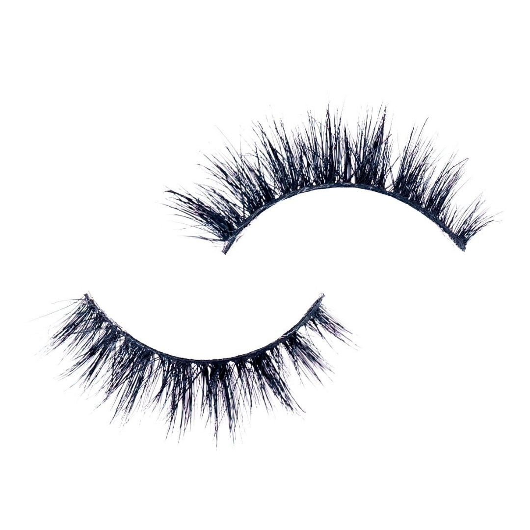 Pair of Milan 3D mink lashes by NEW BEAUTY DEPOT with full, fluffy, and natural look