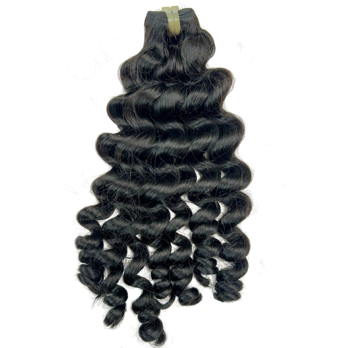 Vietnamese curly hair bundles with deep natural black curls from NEW BEAUTY DEPOT