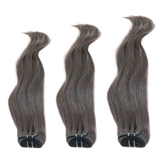 Three bundles of Vietnamese silky straight hair bundles in dark brown from NEW BEAUTY DEPOT